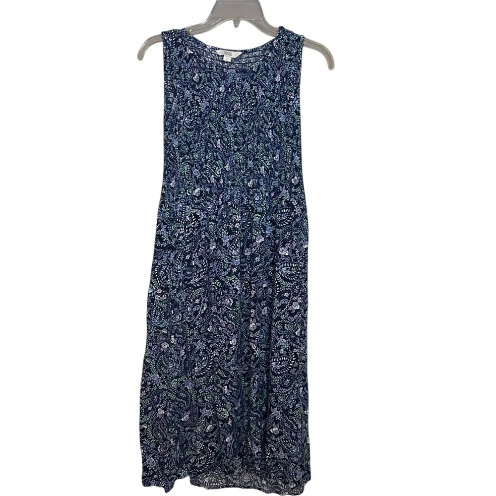 Croft and Barrow maxi dress floral paisley blue purple size small